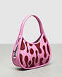 COACH®,Ergo Bag With Lava Appliqué In Upcrafted Leather,Small,Bright Magenta Multi,Angle View