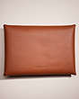 COACH®,REMADE COLORBLOCK EXTRA LARGE POUCH,Brown/Multi,Back View