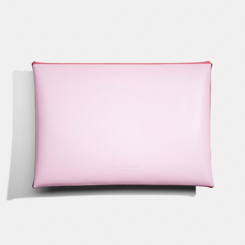 COACH®,Remade Colorblock Extra Large Pouch,Coin,Embossed,Logo,Color Block,Casual,Multi Color,Back View