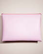 COACH®,REMADE COLORBLOCK EXTRA LARGE POUCH,Pink Multi,Back View