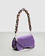 COACH®,Wavy Dinky Bag In Croc-Embossed Coachtopia Leather,Small,Croc-Embossed,Iris,Angle View