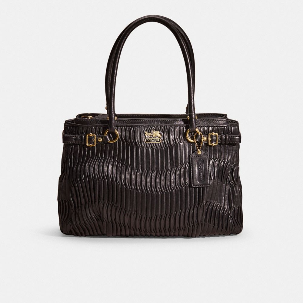 COACH Madison Mini Satchel in Leather in Black