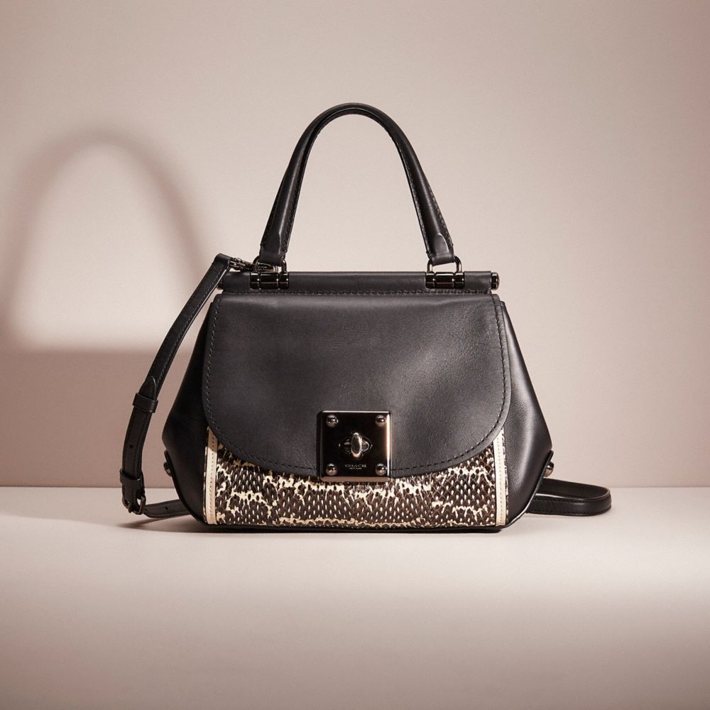 Restored Drifter Top Handle With Snakeskin Detail COACH