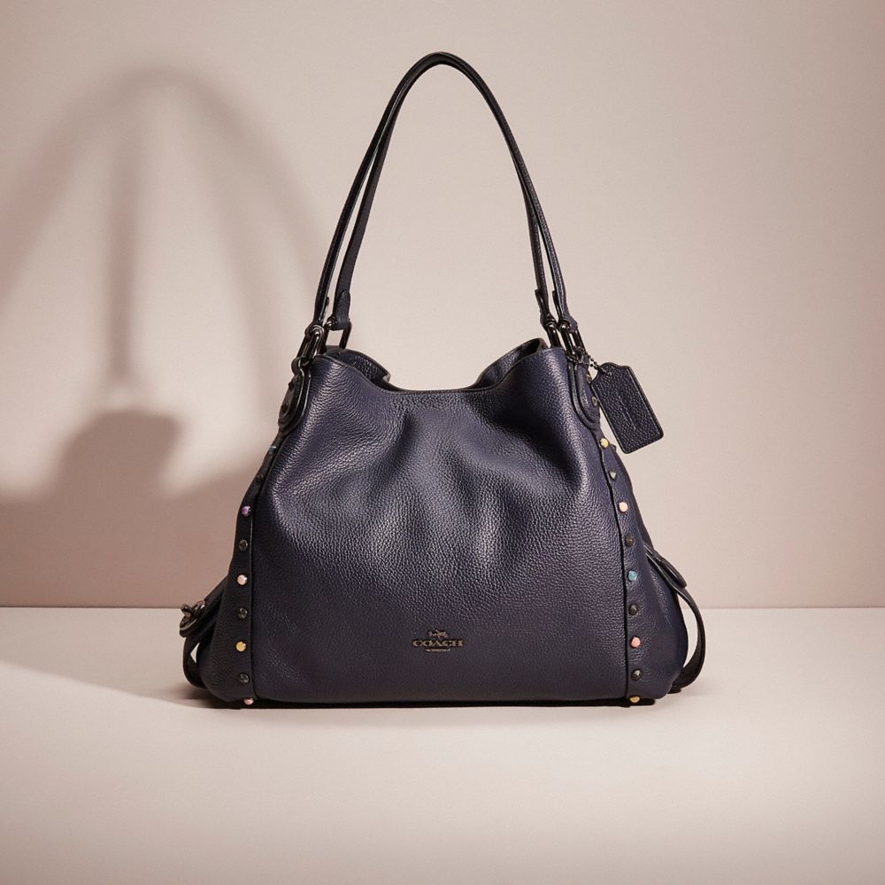 Coach denim edie sale