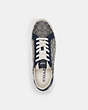 COACH®,CLIP LOW TOP SNEAKER IN SIGNATURE JACQUARD,mixedmaterial,Midnight Navy,Inside View,Top View
