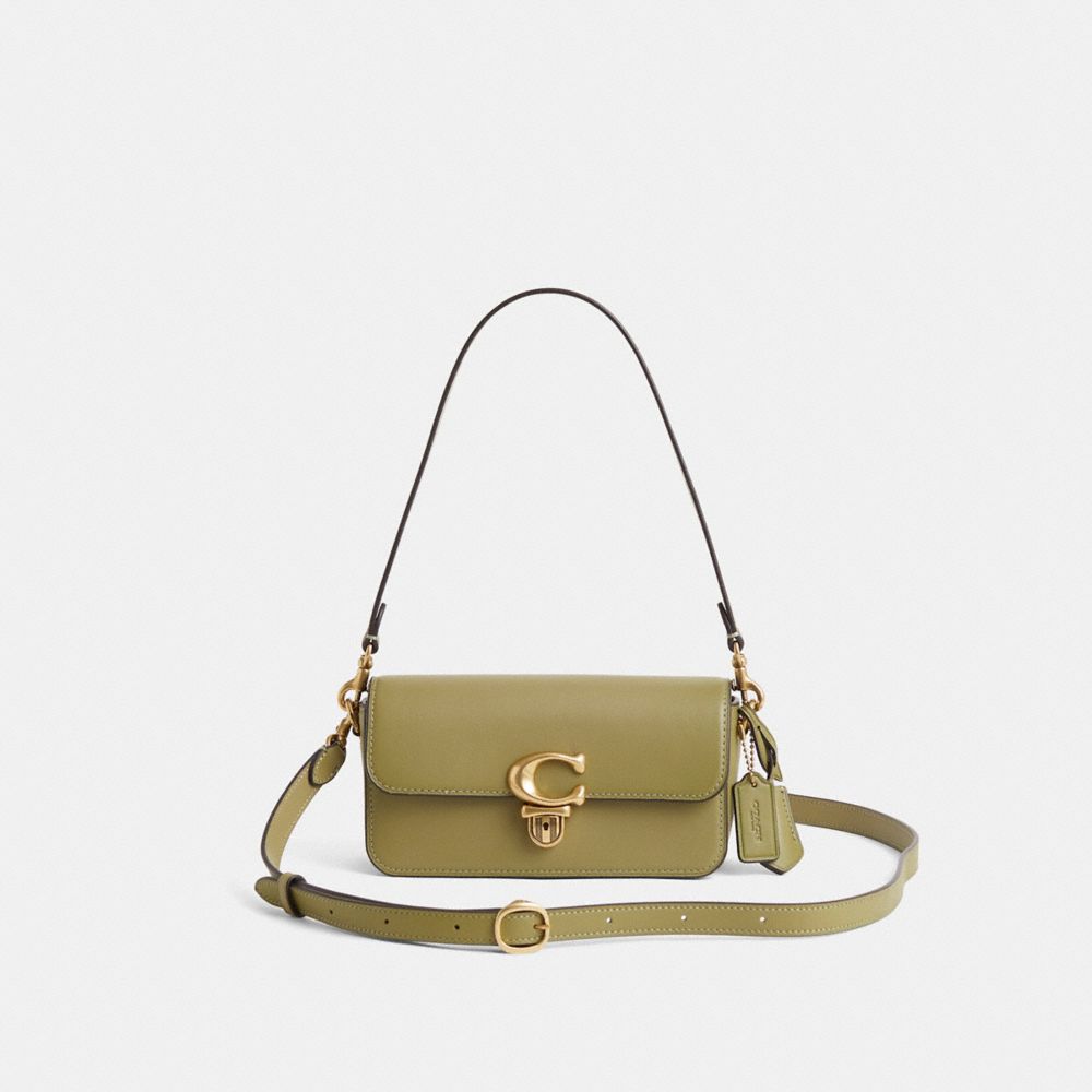 COACH®,Restored Studio Bag 20,Leather,Shoulder Bag,Metal,Logo,Casual,,Front View