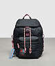 COACH®,Coachtopia Loop Mini Backpack,Recycled Polyester,Large,Coachtopia Loop,Black,Front View