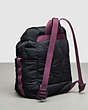 COACH®,Coachtopia Loop Mini Backpack,Recycled Polyester,Large,Coachtopia Loop,Black,Angle View