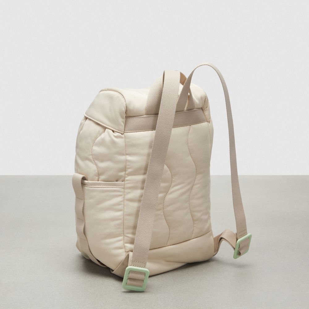 COACH®,Coachtopia Loop Mini Backpack,Recycled Polyester,Medium,Coachtopia Loop,Cloud,Angle View