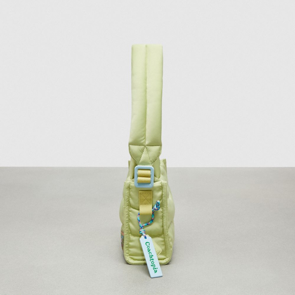 COACH®,Coachtopia Loop Mini Tote,Lining Polyester,Polyester,Tote,Plastic,Applique,Logo,Embossed,Compact,Casual,Green,Group View