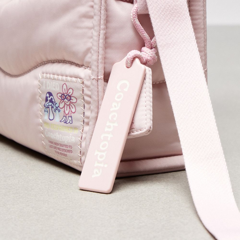 COACH®,Coachtopia Loop Mini Tote,Lining Polyester,Polyester,Tote,Plastic,Applique,Logo,Embossed,Compact,Casual,Pink,Group View