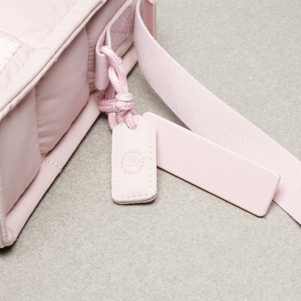 COACH®,Coachtopia Loop Mini Tote,Lining Polyester,Polyester,Tote,Plastic,Applique,Logo,Embossed,Compact,Casual,Pink