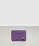 COACH®,Wavy Card Case In Croc-Embossed Coachtopia Leather,Croc-Embossed,Iris,Front View