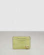 COACH®,Wavy Card Case In Croc-Embossed Coachtopia Leather,Croc-Embossed,Pale Lime,Front View