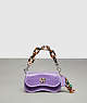 COACH®,Mini Wavy Dinky Bag With Crossbody Strap In Croc-Embossed Coachtopia Leather,Mini,Croc-Embossed,Iris,Front View