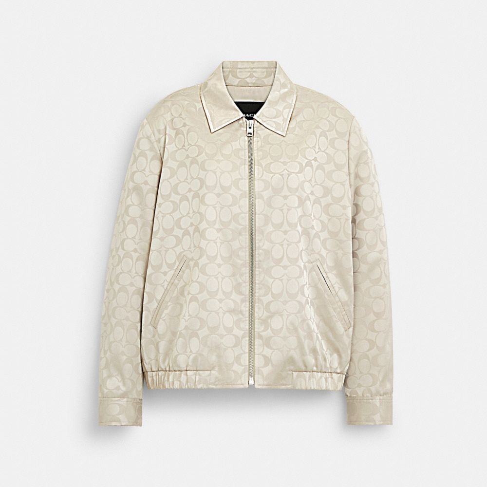 COACH®,TONAL SIGNATURE SOUVENIR JACKET,Steam Multi,Front View