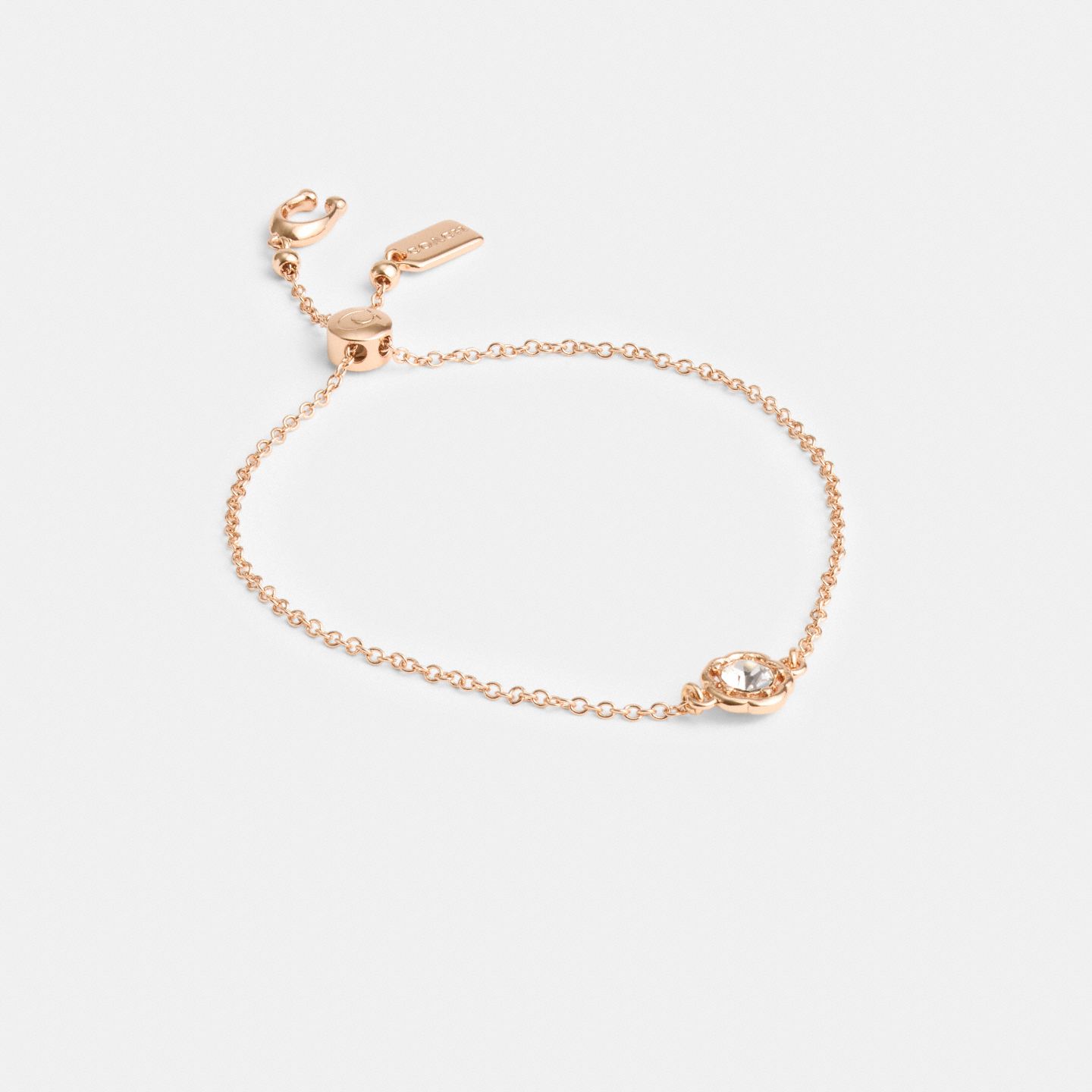 Браслет Coach Halo Tea Rose Slider, цвет: Розовое золото — фото 1