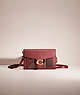 COACH®,UPCRAFTED TABBY CHAIN CLUTCH IN COLORBLOCK,Mix-and-Match,Brass/Wine Multi,Front View
