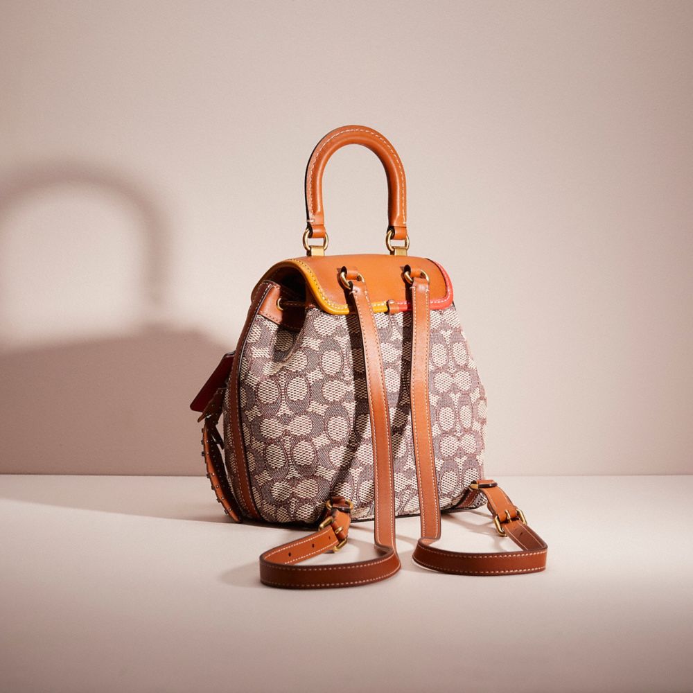 Coach Restored Riya Backpack 21 In Signature Textile Jacquard