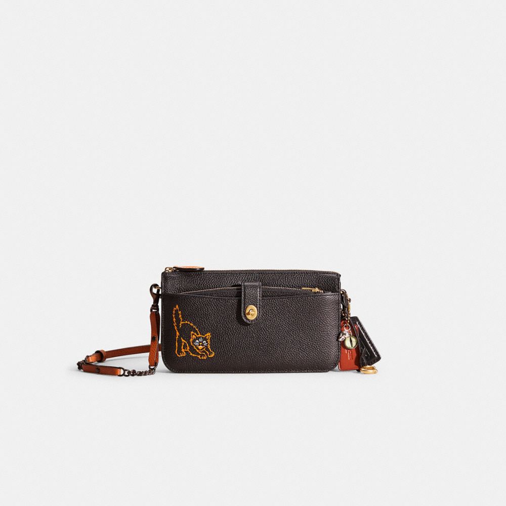 Coach pebble pop up crossbody wallet sale in pebble leather