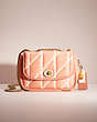 COACH®,UPCRAFTED PILLOW MADISON SHOULDER BAG WITH QUILTING,Brass/Light Coral,Front View