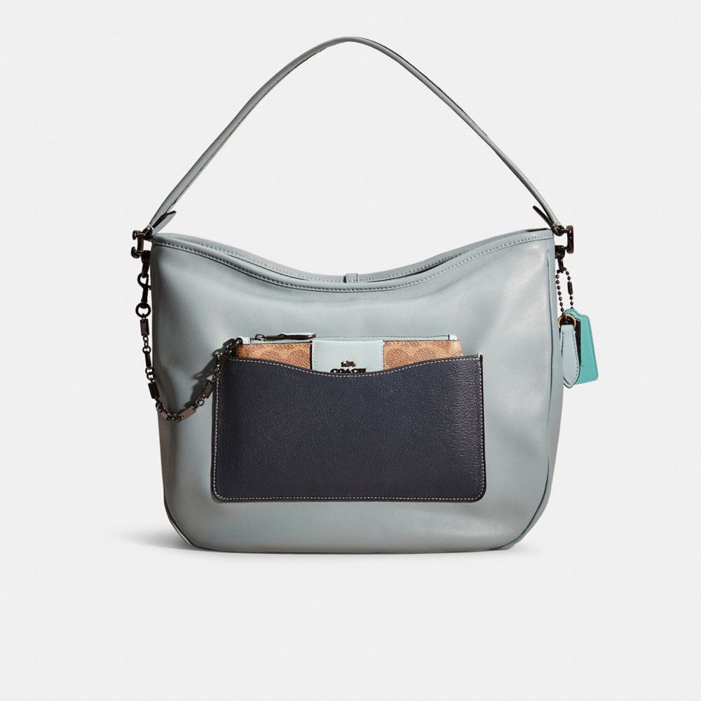 COACH®,UPCRAFTED SOFT TABBY HOBO,Sage/Pewter,Front View