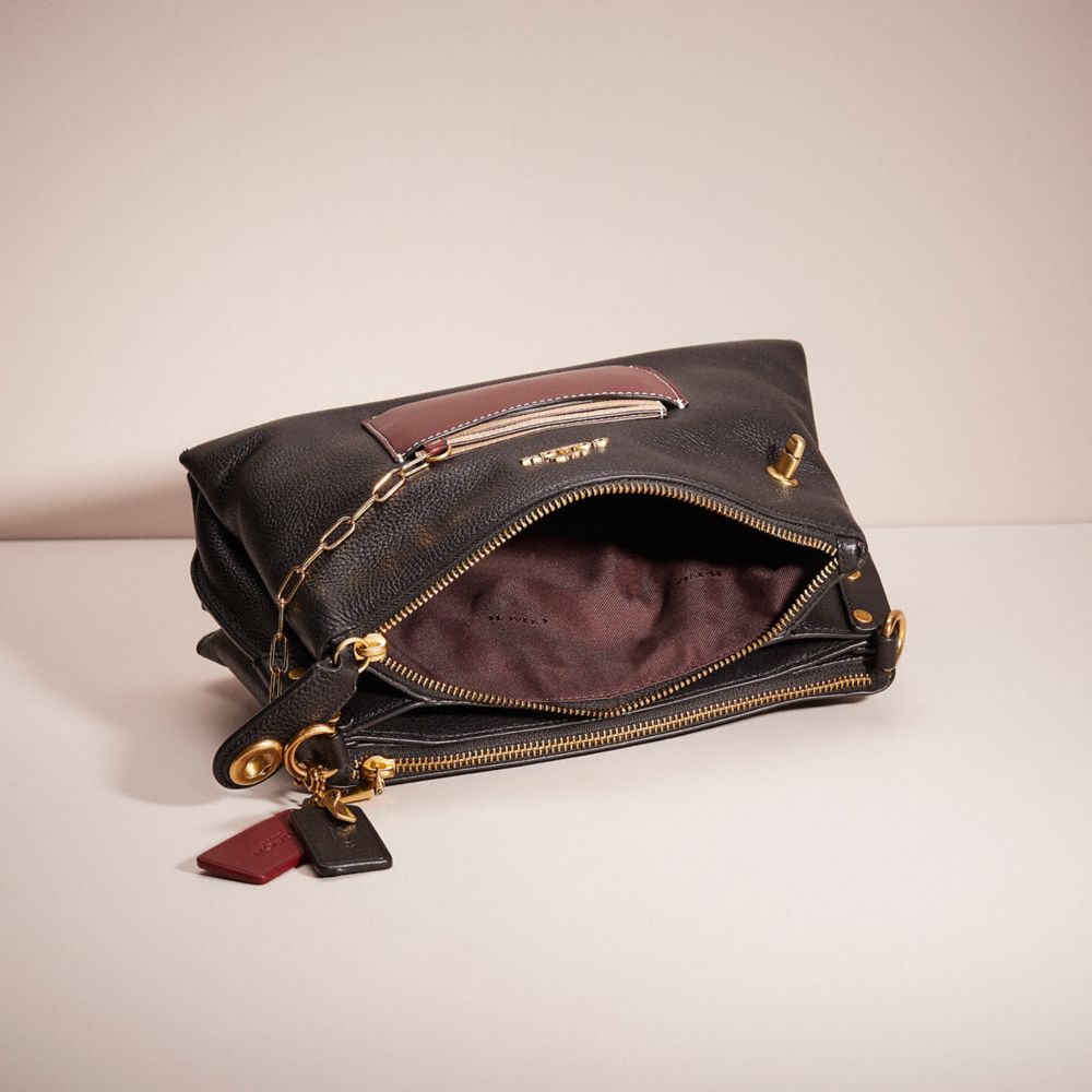 COACH®,Upcrafted Double Zip Shoulder Bag,,Inside View,Top View