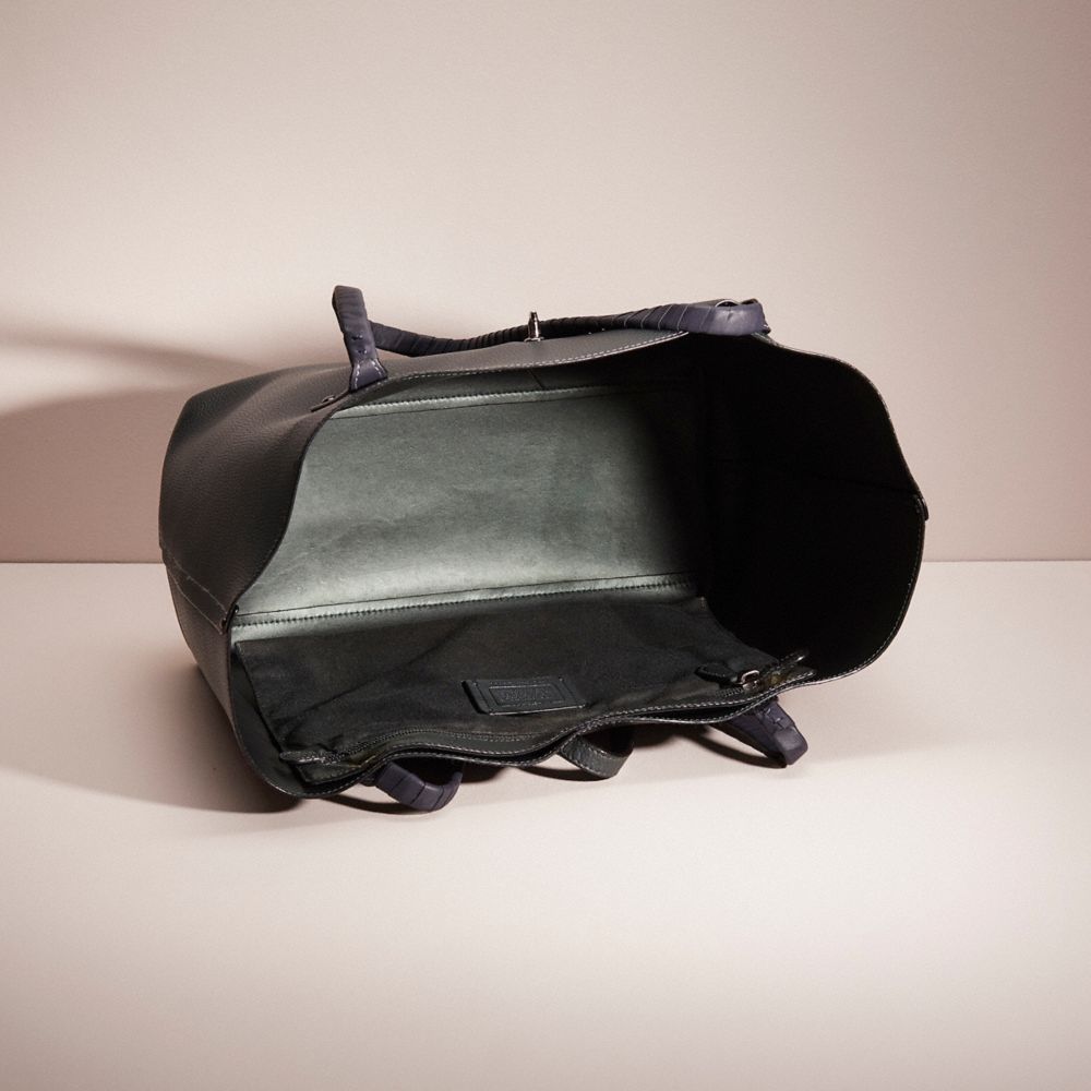 COACH®,Upcrafted Market Tote With Metallic Interior,Black,Inside View,Top View
