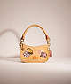 COACH®,UPCRAFTED SWINGER 20 WITH CREATURE PATCHES,Brass/Light Tan Multi,Front View