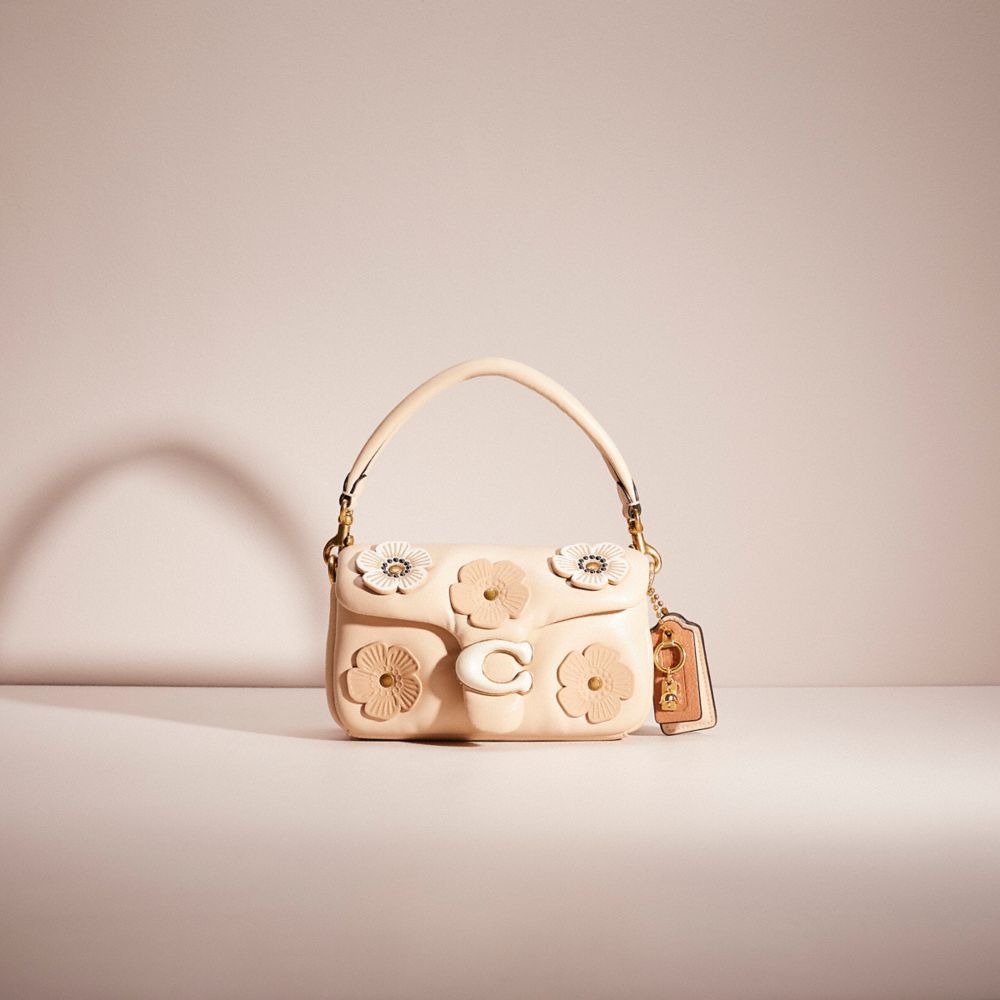 COACH 花柄装飾 ベージュ ショルダーバッグ COACH コーチ ミニショルダーバッグ チェーンショルダーバッグ