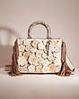 COACH®,UPCRAFTED ROGUE 25 IN COLORBLOCK WITH TEA ROSE AND SNAKESKIN DETAIL,Brass/Chalk Multi,Front View