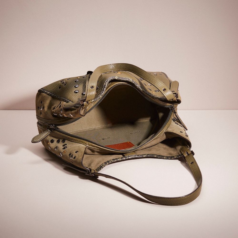 COACH®,Upcrafted Lori Shoulder Bag With Snakeskin Detail,,Inside View,Top View