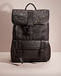 COACH®,UPCRAFTED BLEECKER BACKPACK,Black Copper/Black,Front View