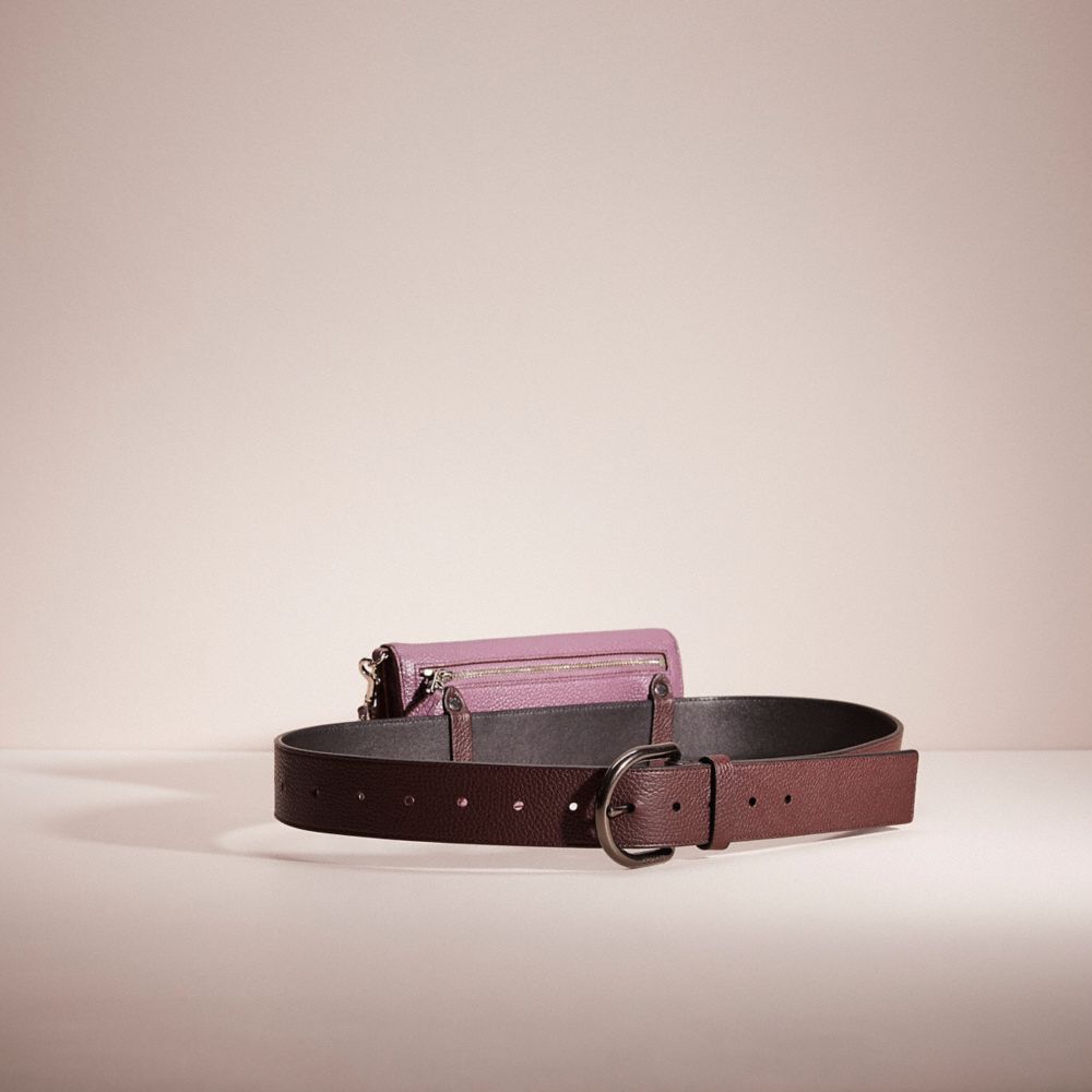 COACH®,UPCRAFTED BELT BAG CREATION,Silver/Eggplant Multi,Angle View