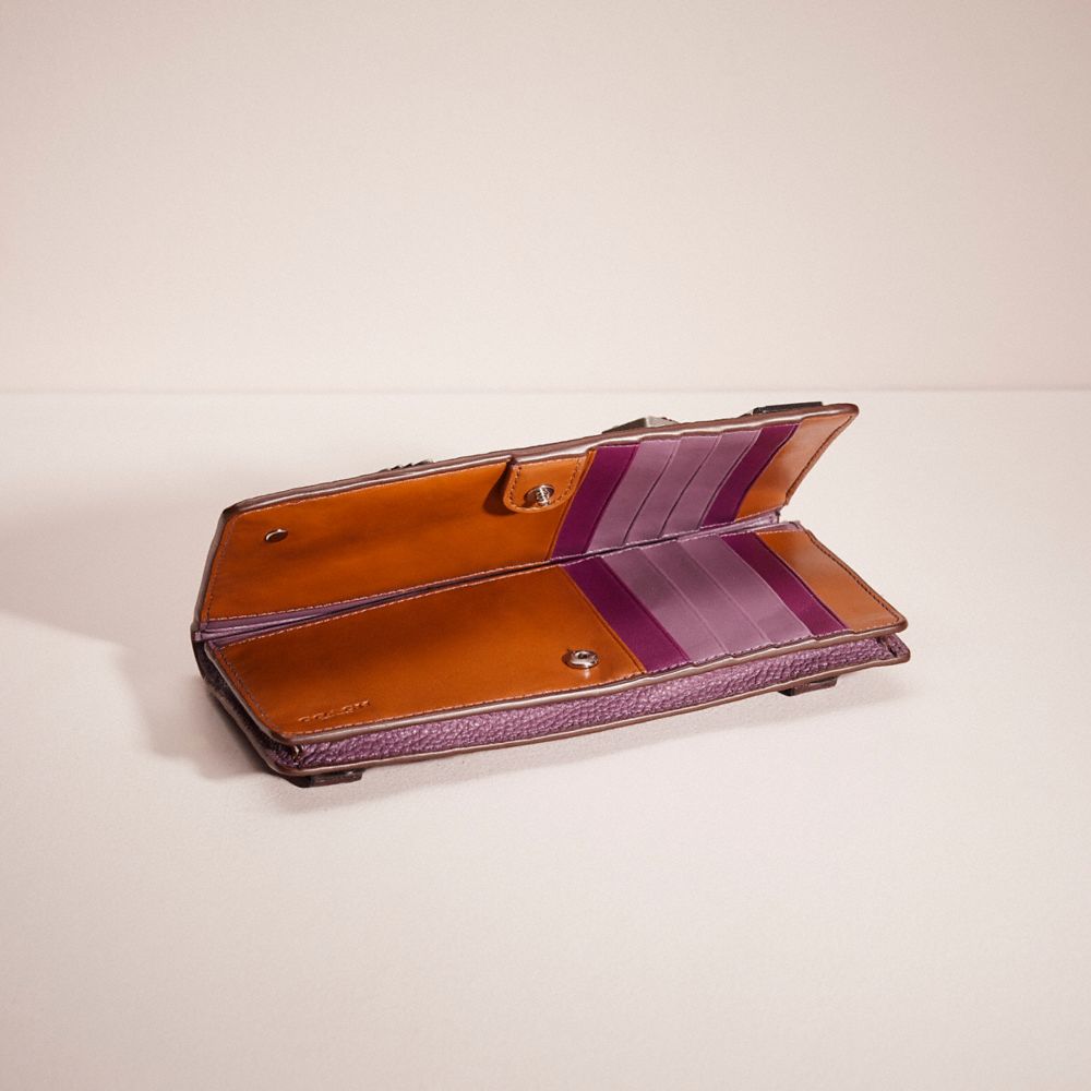 COACH®,UPCRAFTED BELT BAG CREATION,Silver/Eggplant Multi,Inside View,Top View