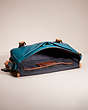 COACH®,UPCRAFTED LEAGUE MESSENGER BAG,Mix-and-Match,Deep Turquoise,Inside View,Top View