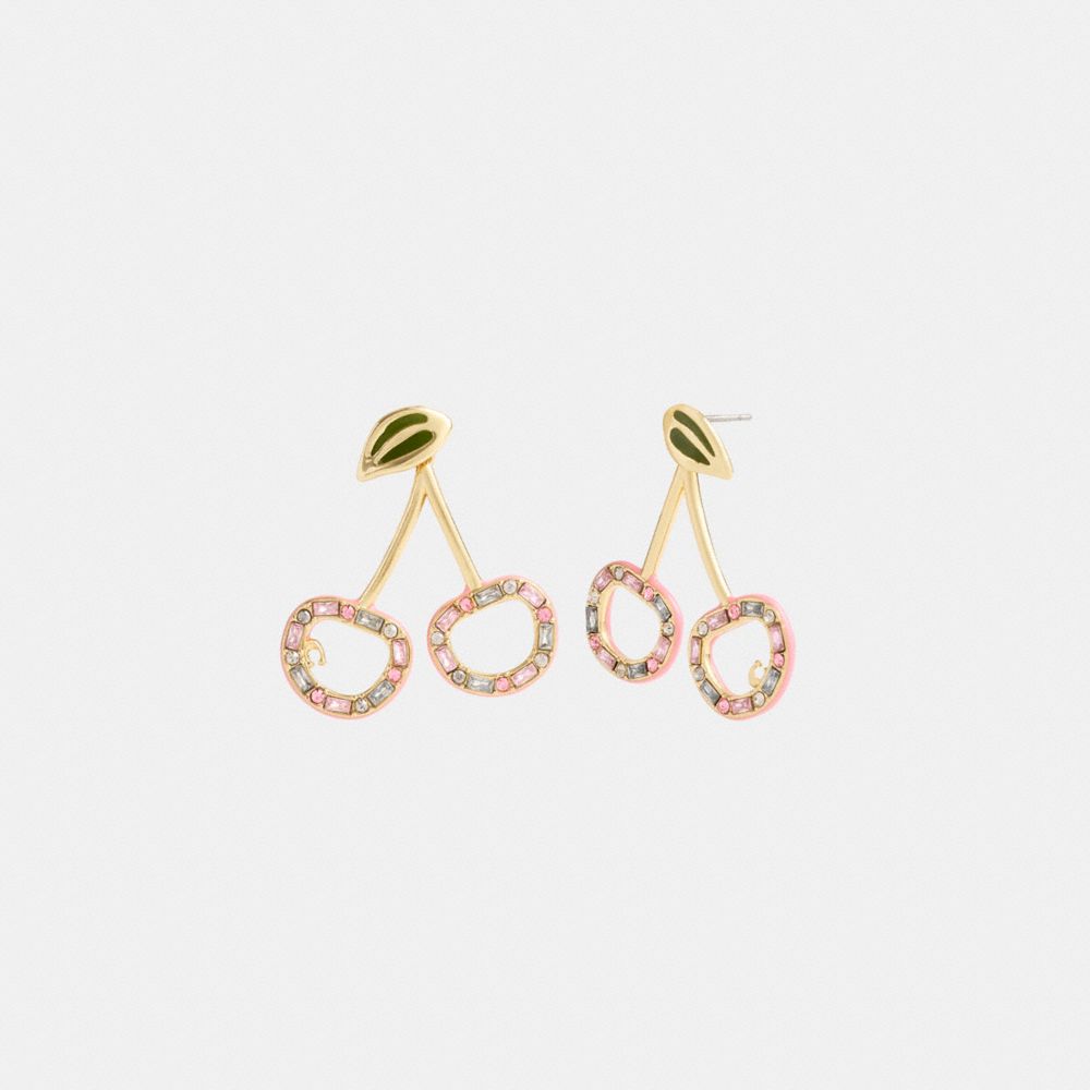 Coach deals cherry earrings