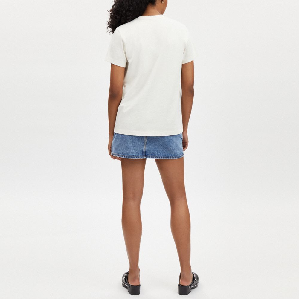 COACH®,Butterfly T Shirt In Organic Cotton,,Scale View