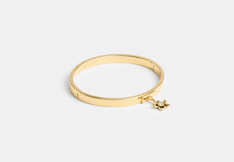 Coach Outlet Wildflower Hinged Bangle In Yellow