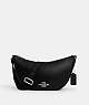 COACH®,PACE SHOULDER BAG,Leather,Medium,Silver/Black,Front View