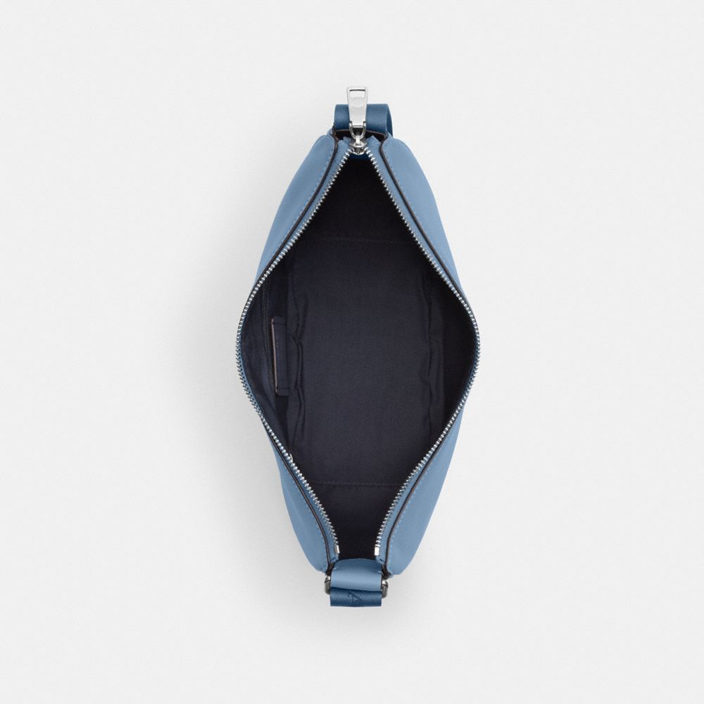 COACH®,Pace Shoulder Bag,Leather,Shoulder Bag,Word Embellishment,Logo,Casual,Blue,Inside View,Top View
