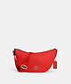 COACH®,PACE SHOULDER BAG,Leather,Medium,Silver/Miami Red,Front View