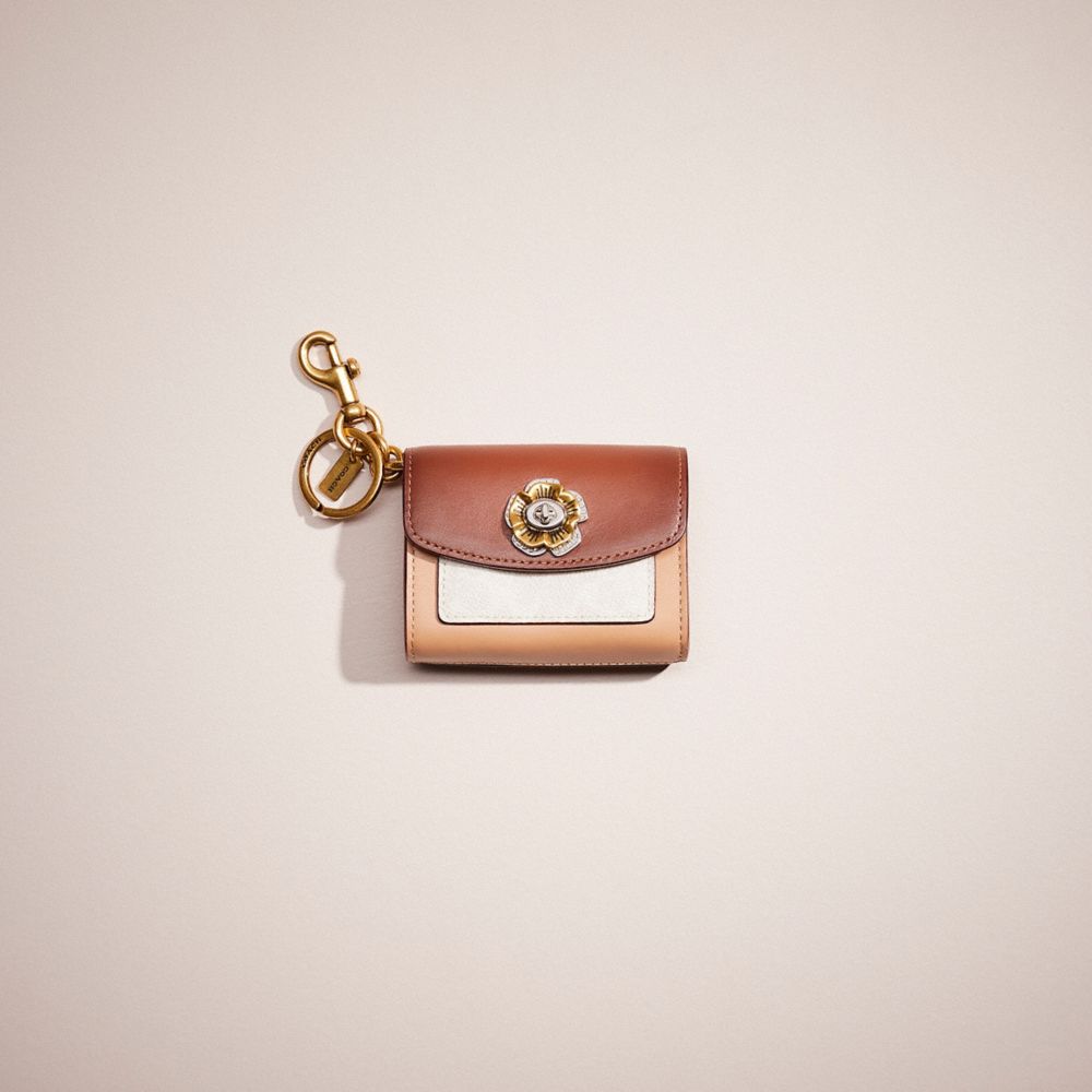 Restored Mini Parker Bag Charm In Colorblock Signature Canvas With Snakeskin Detail