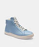 COACH®,CLIP HIGH TOP SNEAKER,Leather,Cornflower,Front View