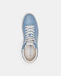 COACH®,CLIP HIGH TOP SNEAKER,Leather,Cornflower,Inside View,Top View
