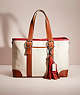 COACH®,UPCRAFTED HAMPTONS CARRYALL,Silver/White/Acorn,Front View