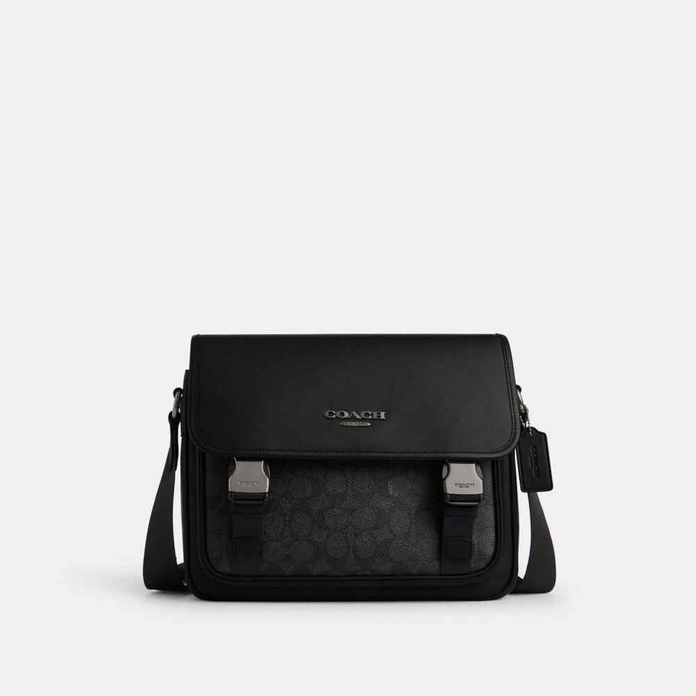 Coach signature messenger crossbody sale