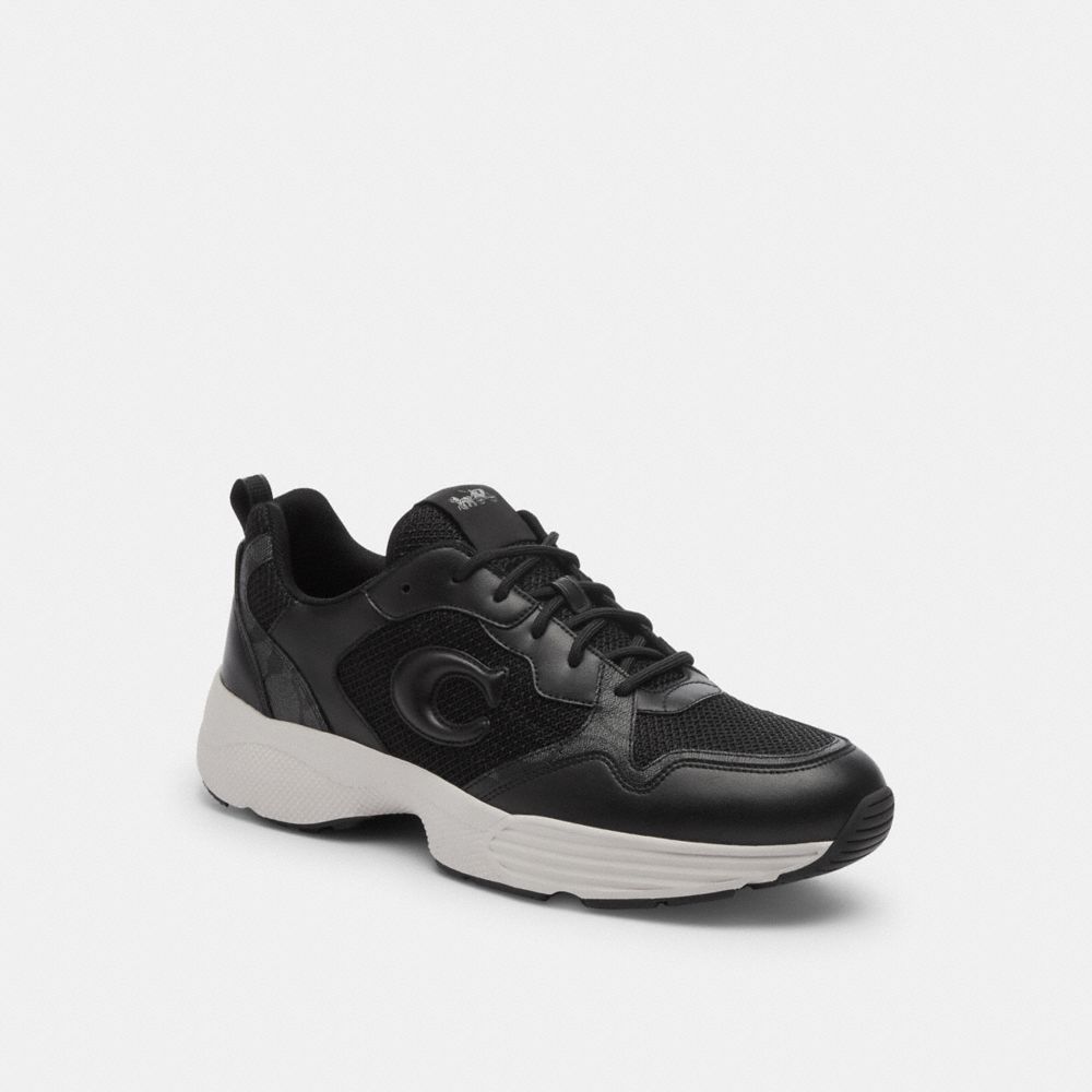 COACH®,STRIDER SNEAKER,Black,Front View