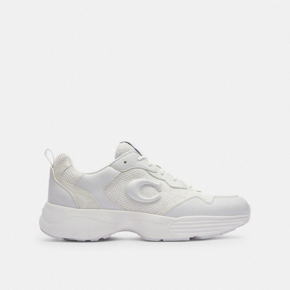 COACH®,STRIDER SNEAKER,Optic White,Angle View