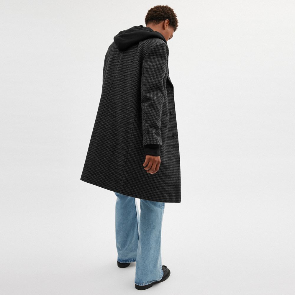 COACH®,Wool Overcoat,Gray,Scale View